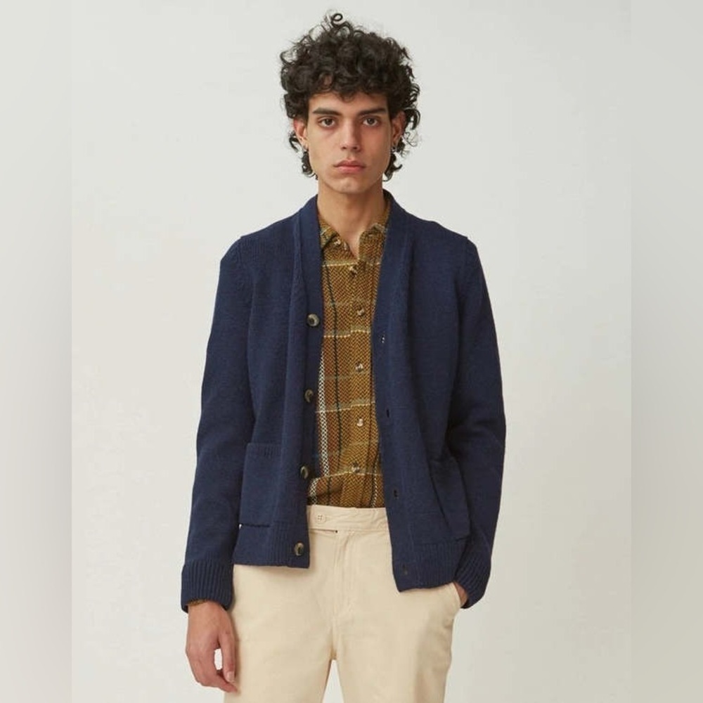 Corridor New York Men’s Cardigan -  Wool and Baby Alpaca